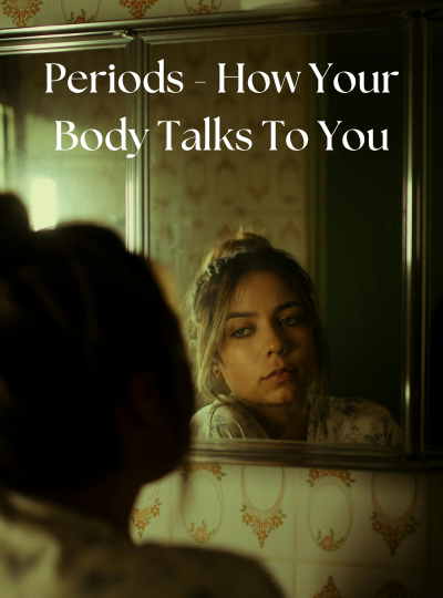 Girl looking in mirror for symptoms