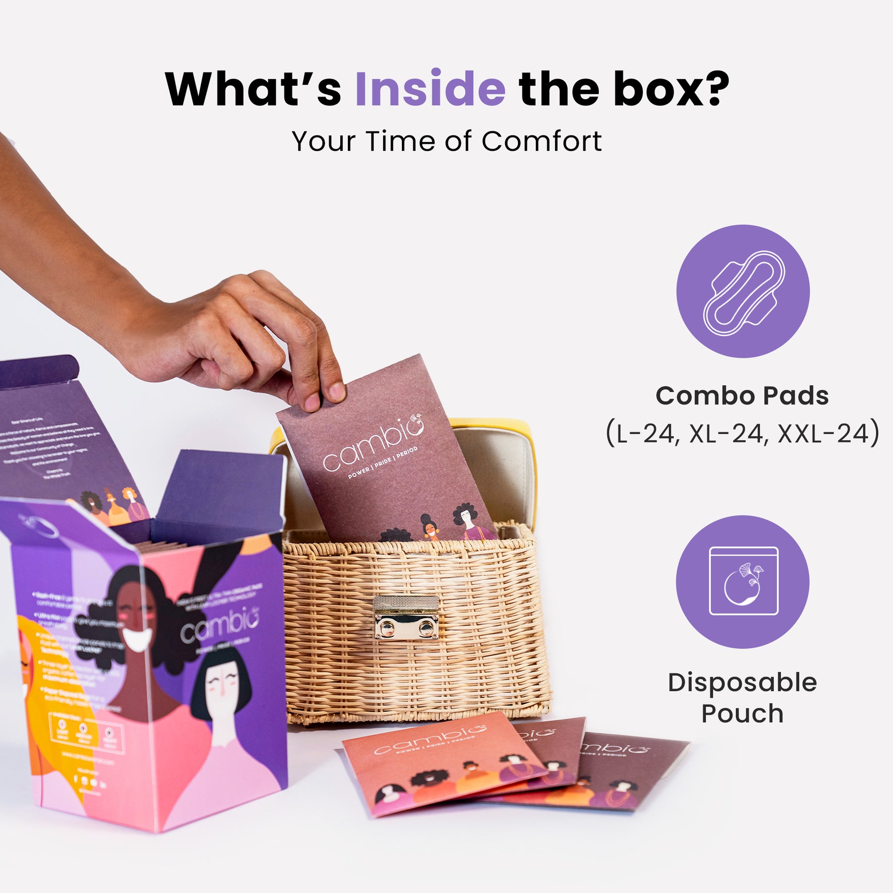 Organic Sanitary Pads - 100% Pure Cotton & Chemical-free