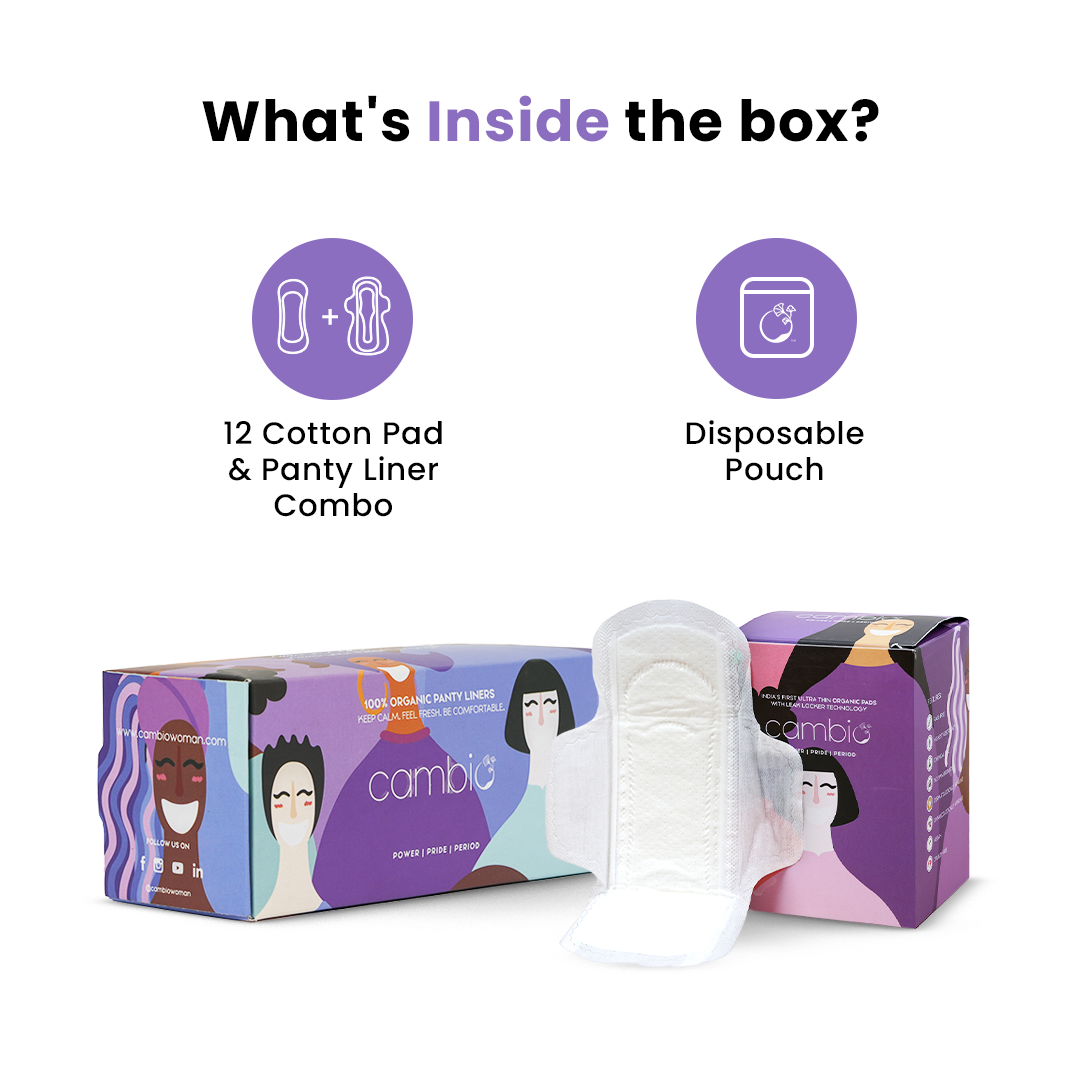 100% Organic Cotton Pad & Panty Liner Combo
