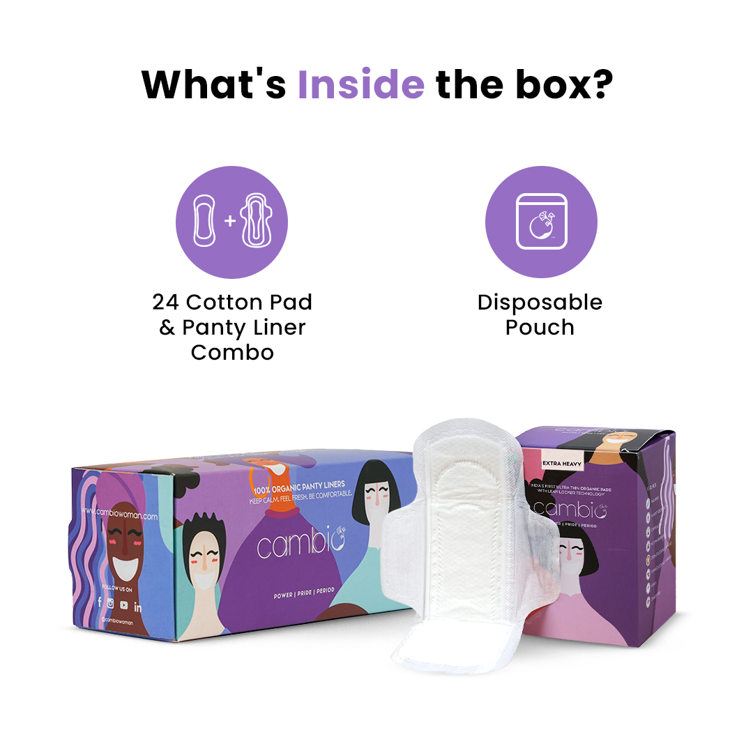 100% Organic Cotton Pad & Panty Liner Combo