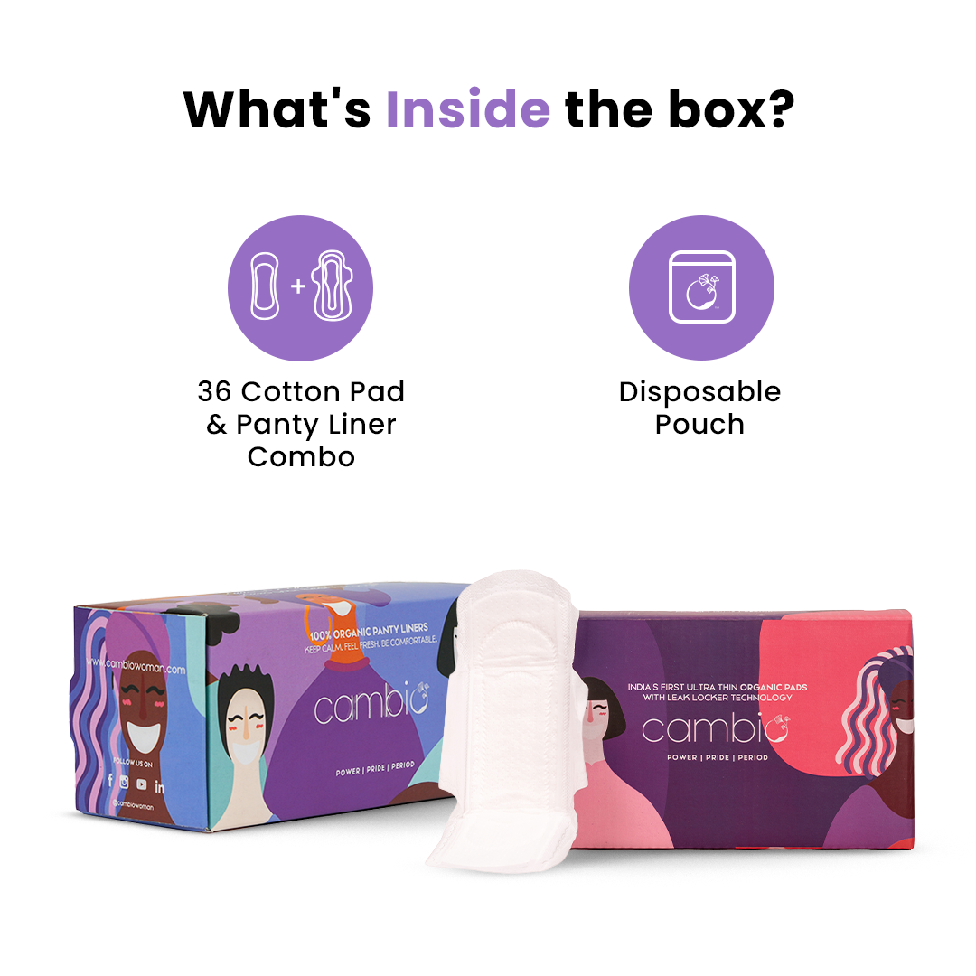 100% Organic Cotton Pad & Panty Liner Combo