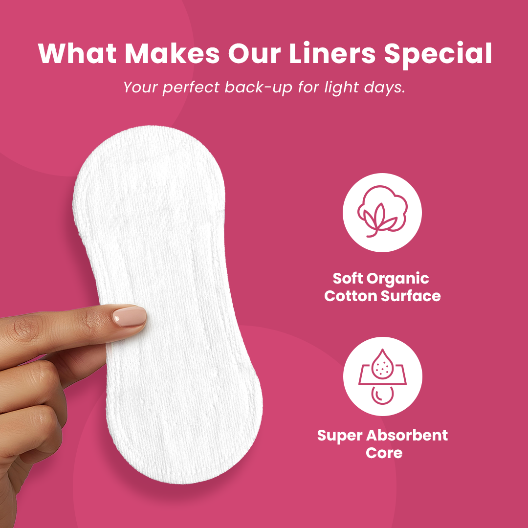 Reusable Menstrual Cup & 100% Organic Cotton Panty Liner Combo