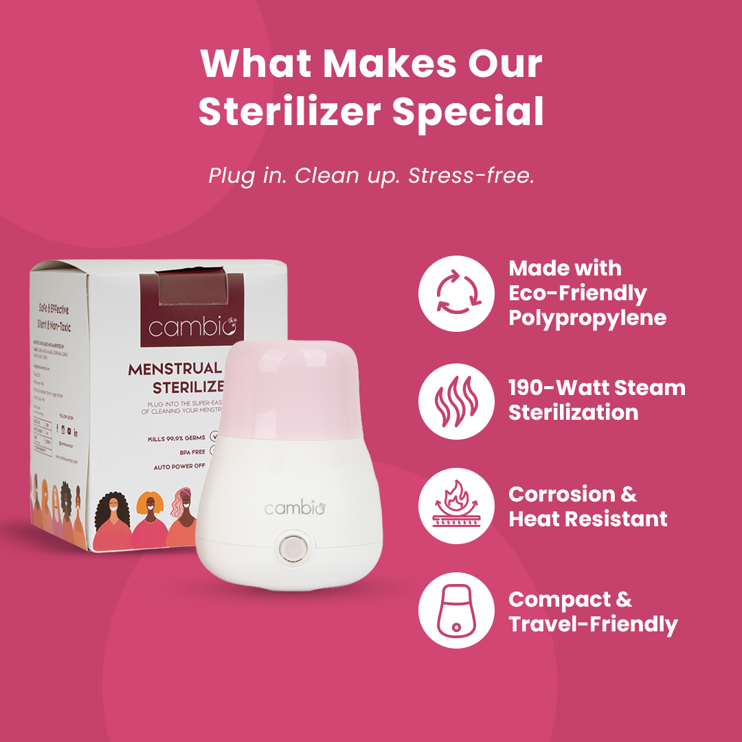 Reusable Menstrual Cup & Sterilizer Combo