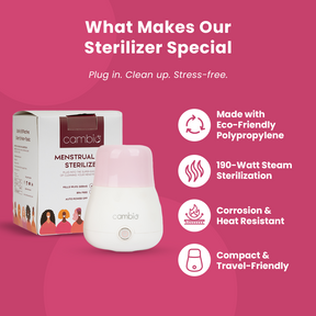 Reusable Menstrual Cup & Sterilizer Combo