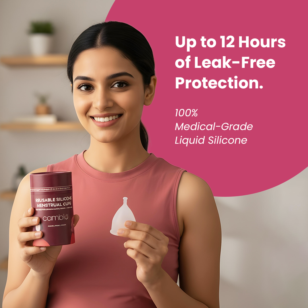 Reusable Menstrual Cup with Pouch for Women