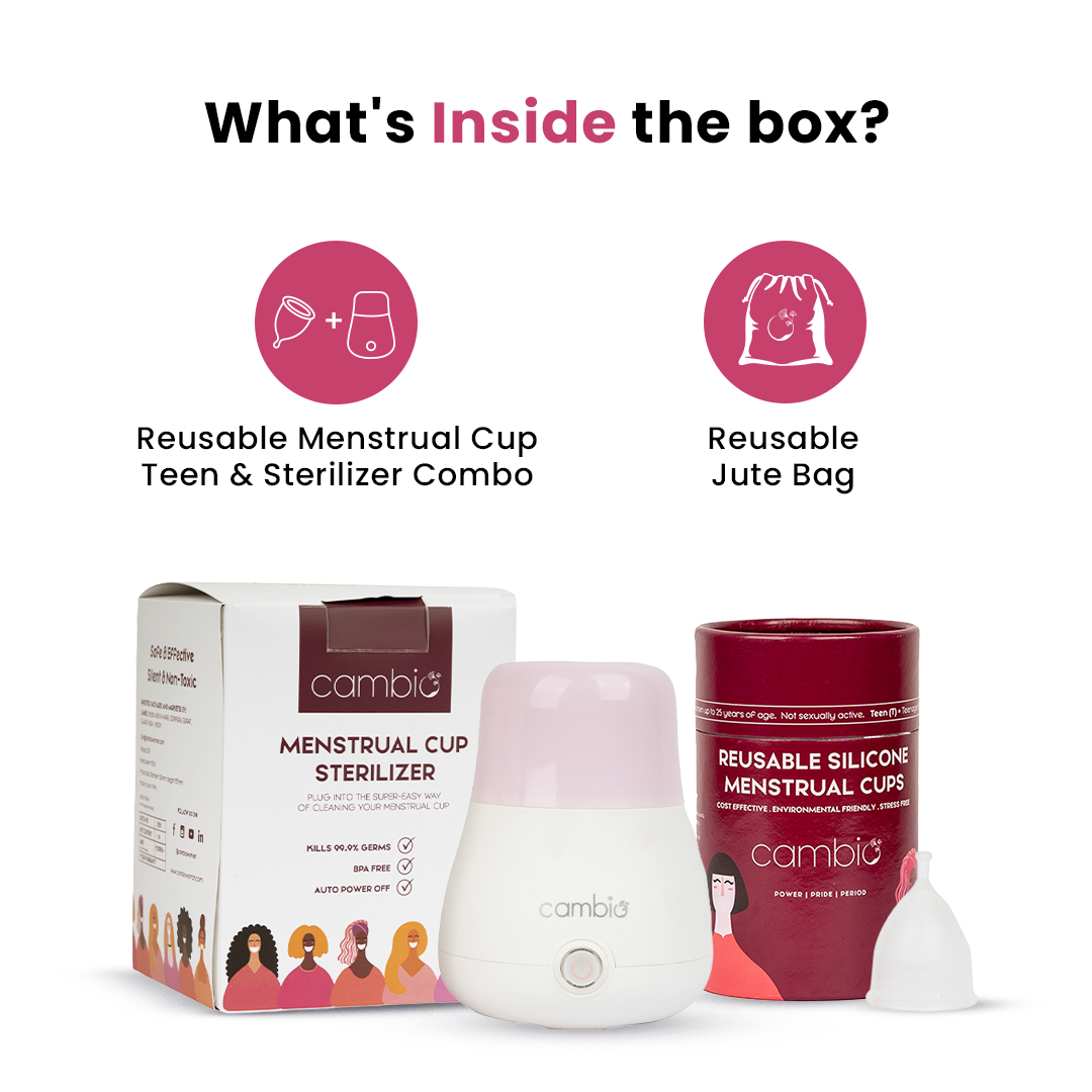 Reusable Menstrual Cup & Sterilizer Combo