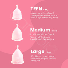 Reusable Menstrual Cup with Pouch for Women